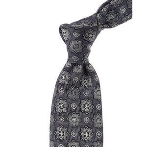 Brunello Cucinelli Blue Floral Silk Tie